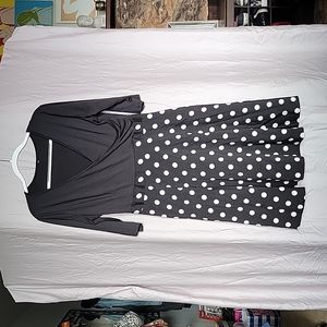 Black and white polka dot dress